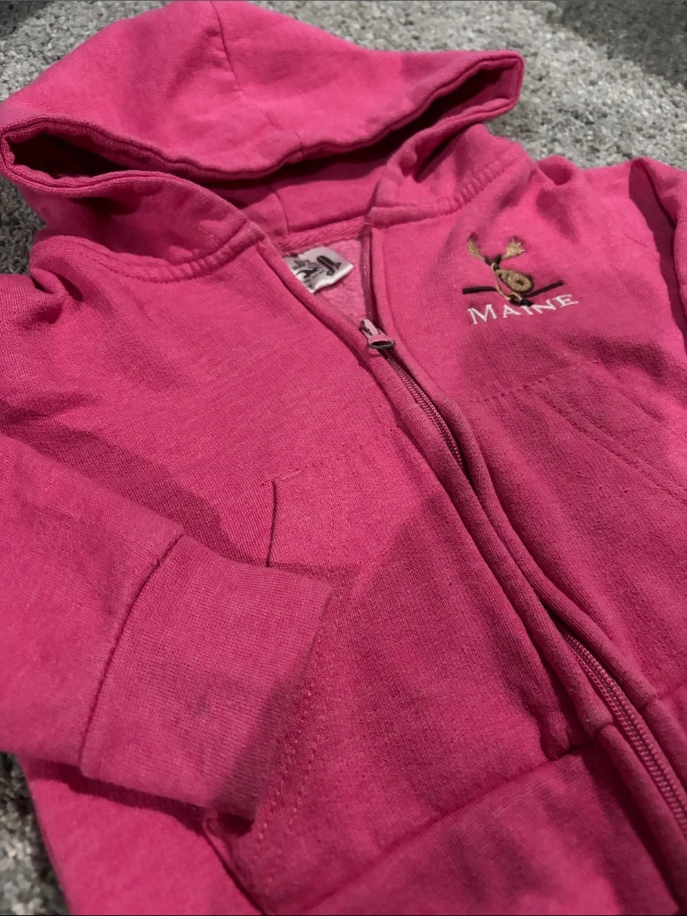 Pink Hooded Zip-Up Sweatshirt for Kids